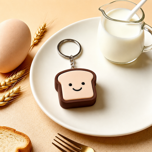 Bread Toast Clicker Keychain