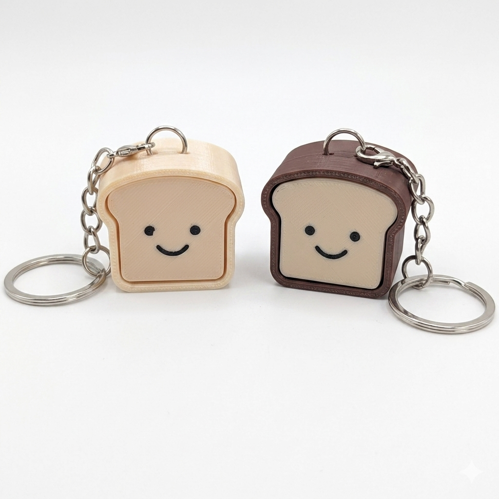 Bread Toast Clicker Keychain